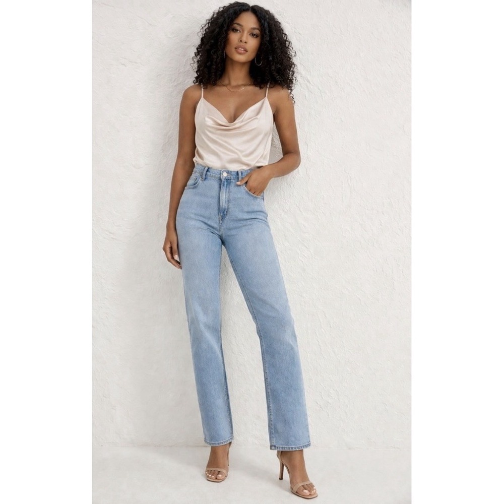 Abercrombie & Fitch 90's Slim Straight Ultra High Rise Curve Love Jeans Sz 34/18